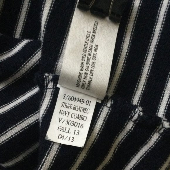 Gap Boatneck Mariner Dress Stripes Knit Navy White Shift - Sz Medium - Picture 13 of 15